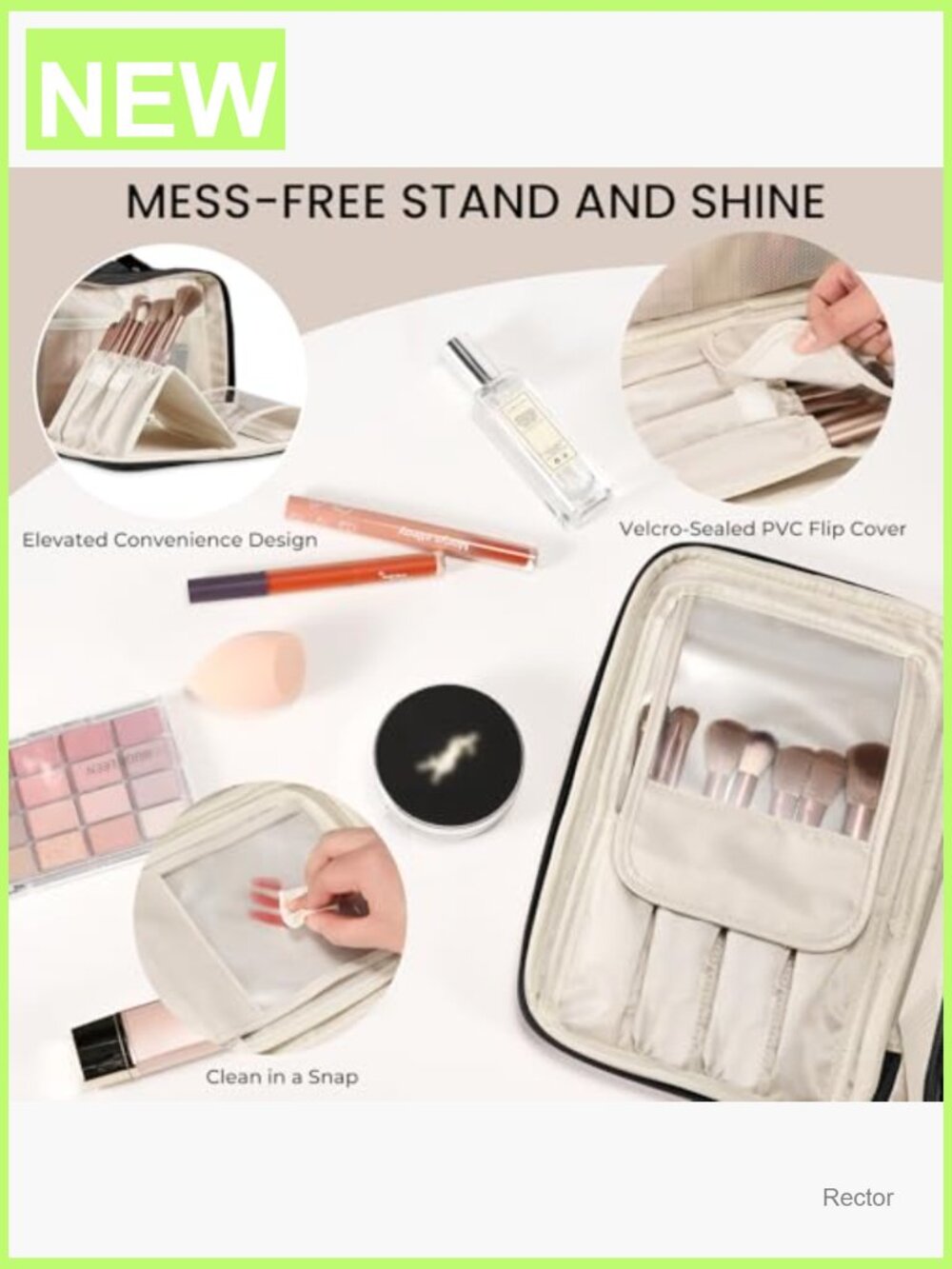 Large Capacity Cosmetic Bag Organizer Travel Makeup Toiletries Waterproof - Picture 3 of 6
